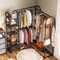 Industrial L Shaped Corner Closet Organizer with Shelves and Garment Rods for Bedroom Storage